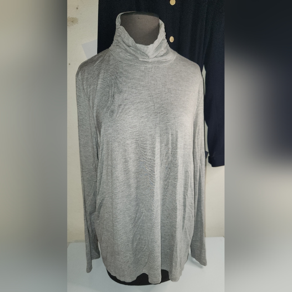 Leo and Nicole Grey Turtle neck